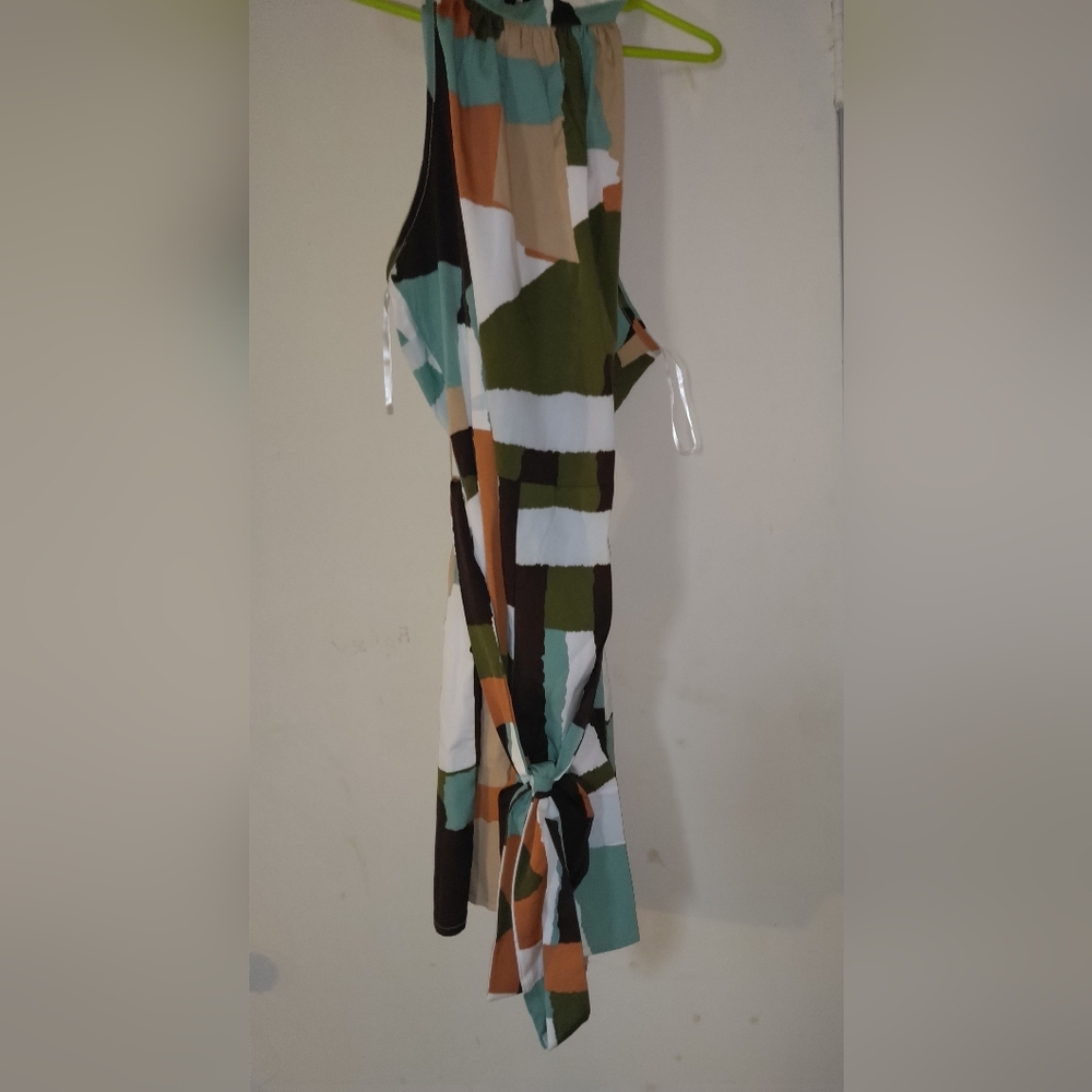 Multicolor Geometric Pattern Romper - image 2